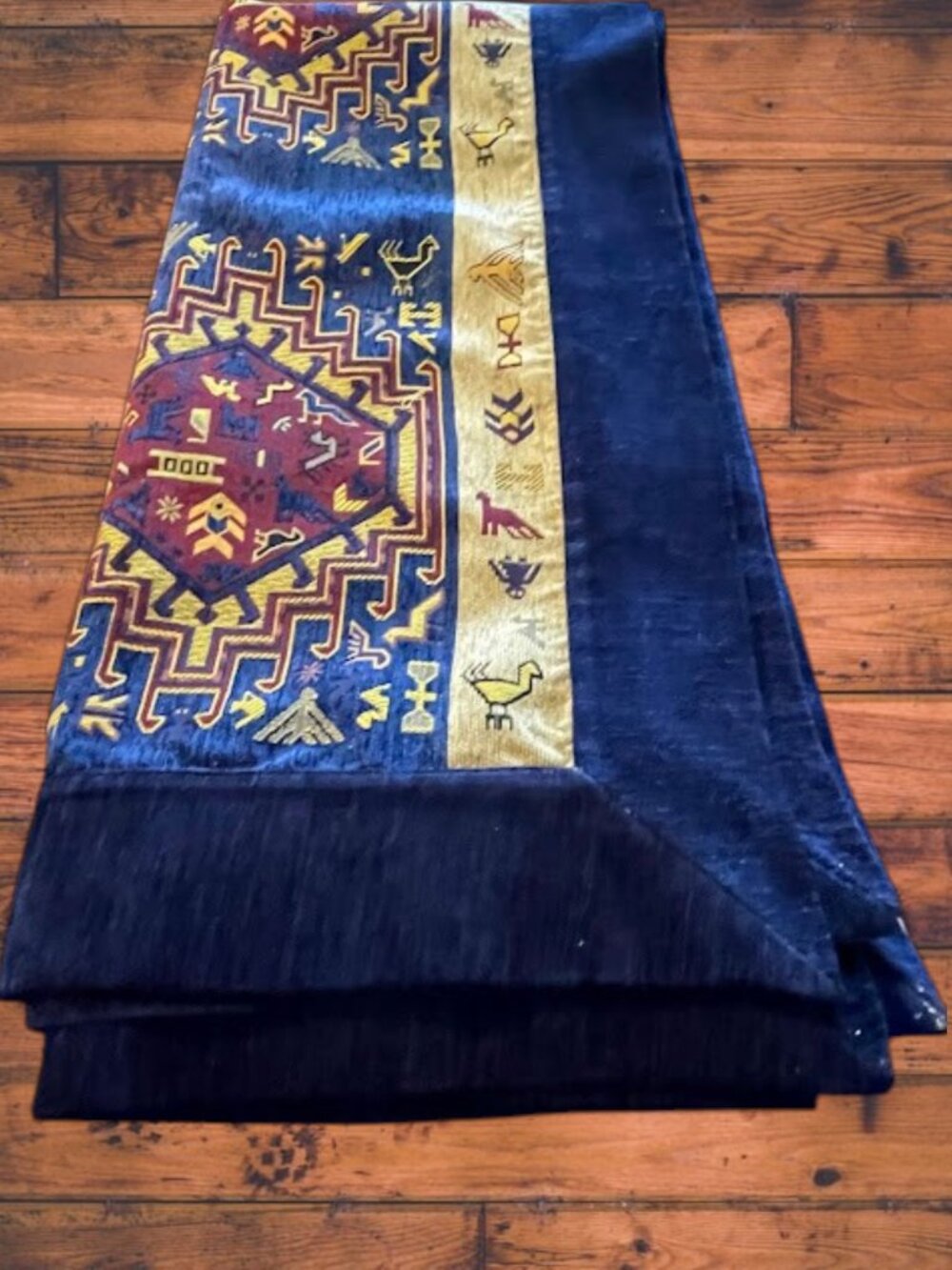 Vintage Kilim Tribal Woven Rug Wall Tapestry Boho Throw 58" x 58"